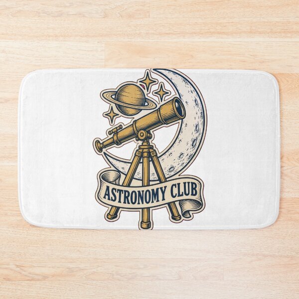 Item preview, Astronomy Club Vintage Crest | Telescope Moon and Saturn Stargazer Design designed and sold by StickyGuys.