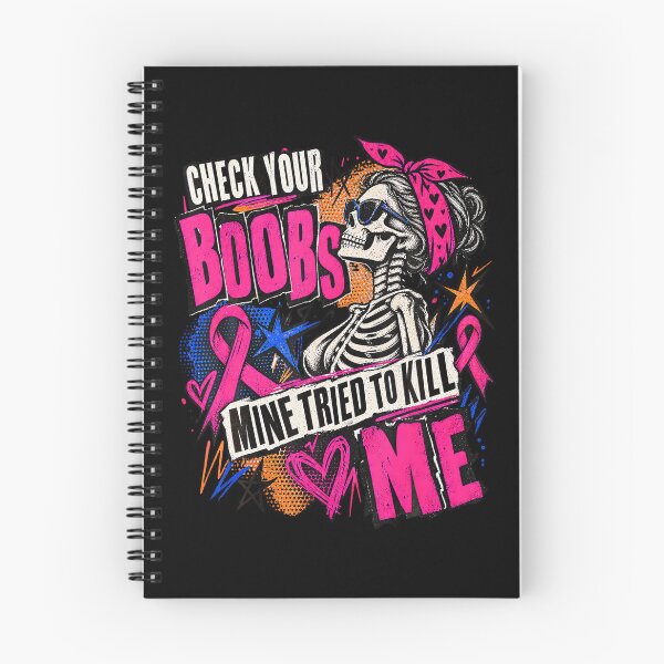 Item preview, Check Your Boobs Mine Tried To Kill Me Cancer Survivor T-Shirt designed and sold by Anime-Nomad.