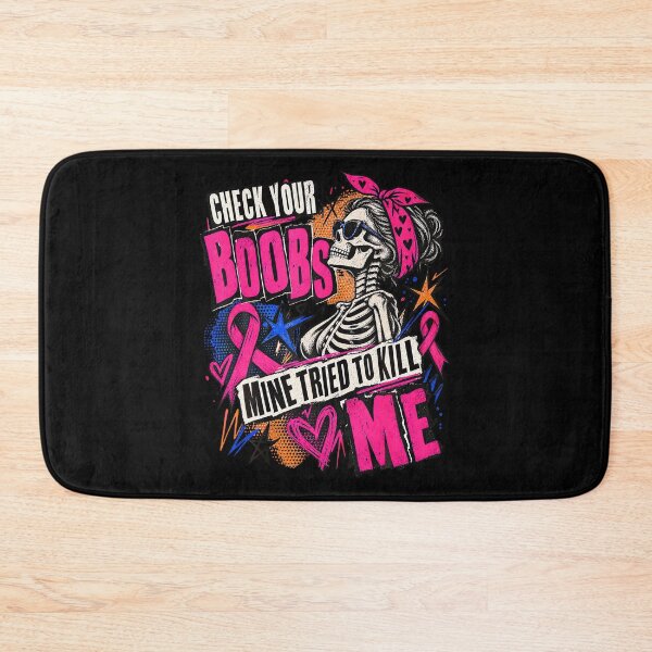Item preview, Check Your Boobs Mine Tried To Kill Me Cancer Survivor T-Shirt designed and sold by Anime-Nomad.