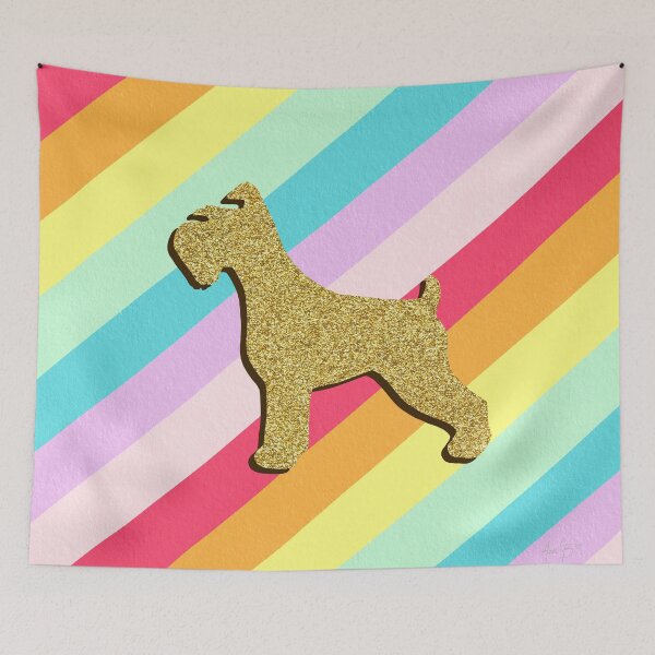 Item preview, Schnauzer and stripes designed and sold by Ana Gorozpe.