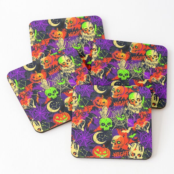 Item preview, Retro Neon Cyberpunk Halloween Collage Seamless Pattern. designed and sold by Giulivo Store Graphic.
