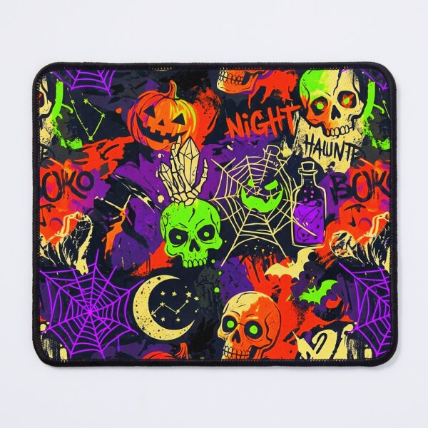 Item preview, Retro Neon Cyberpunk Halloween Collage Seamless Pattern. designed and sold by Giulivo Store Graphic.
