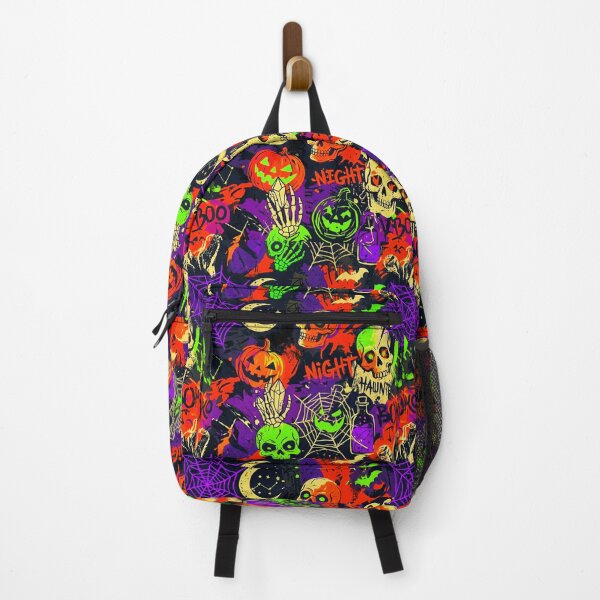 Item preview, Retro Neon Cyberpunk Halloween Collage Seamless Pattern. designed and sold by Giulivo Store Graphic.