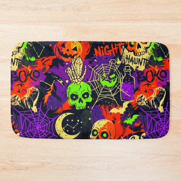 Item preview, Retro Neon Cyberpunk Halloween Collage Seamless Pattern. designed and sold by Giulivo Store Graphic.