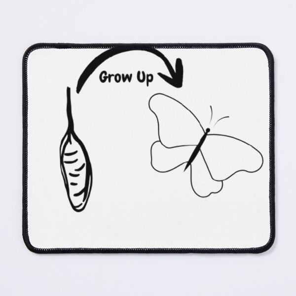 Item preview, Grow Up Butterfly Metamorphosis - Aesthetic Line Art Inspiration Design designed and sold by NovaVesta.