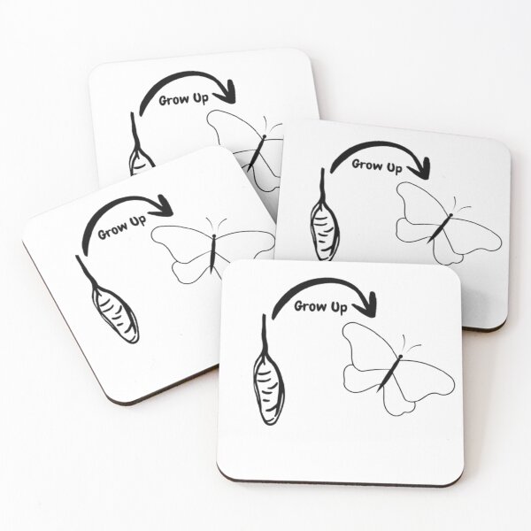 Item preview, Grow Up Butterfly Metamorphosis - Aesthetic Line Art Inspiration Design designed and sold by NovaVesta.