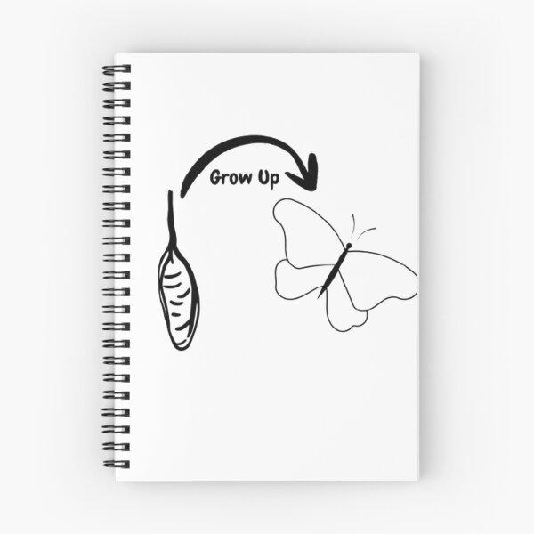 Item preview, Grow Up Butterfly Metamorphosis - Aesthetic Line Art Inspiration Design designed and sold by NovaVesta.