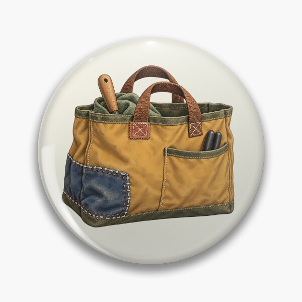 Item preview, Visible Mending Canvas Tool Bag Patchwork designed and sold by MythicCotton.