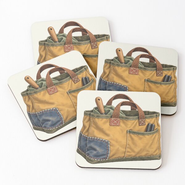 Item preview, Visible Mending Canvas Tool Bag Patchwork designed and sold by MythicCotton.