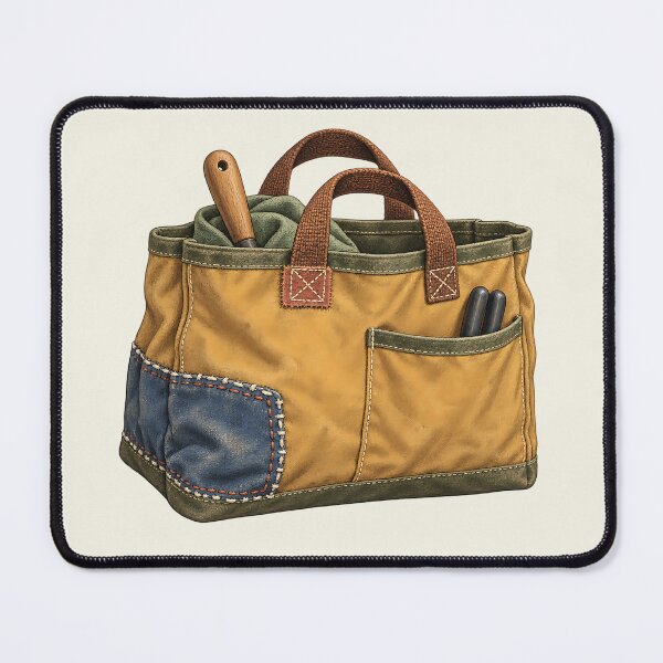 Item preview, Visible Mending Canvas Tool Bag Patchwork designed and sold by MythicCotton.