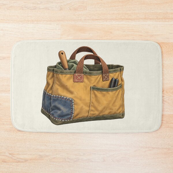 Item preview, Visible Mending Canvas Tool Bag Patchwork designed and sold by MythicCotton.