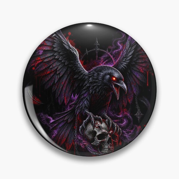 Item preview, Dark Gothic Raven – Skull & Black Wings designed and sold by Redshop04.