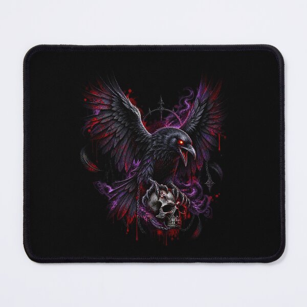 Item preview, Dark Gothic Raven – Skull & Black Wings designed and sold by Redshop04.