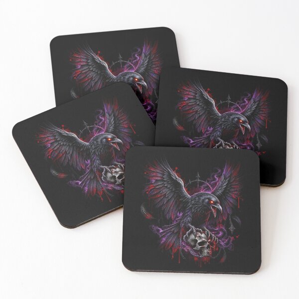 Item preview, Dark Gothic Raven – Skull & Black Wings designed and sold by Redshop04.
