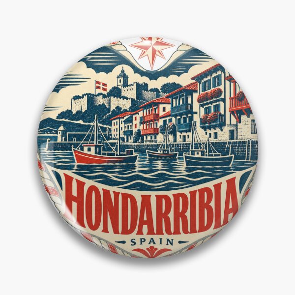 Item preview, Hondarribia Spain Travel Souvenir Nautical Woodcut Heart designed and sold by VisualArtsOasis.