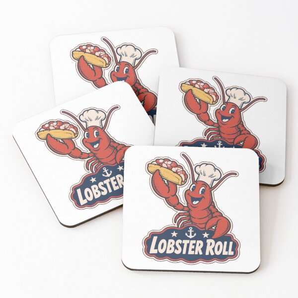 Item preview, Lobster Roll Retro Seafood Shack Sign | Vintage New England Diner Lobster designed and sold by StickyGuys.