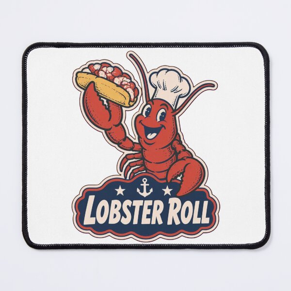 Item preview, Lobster Roll Retro Seafood Shack Sign | Vintage New England Diner Lobster designed and sold by StickyGuys.