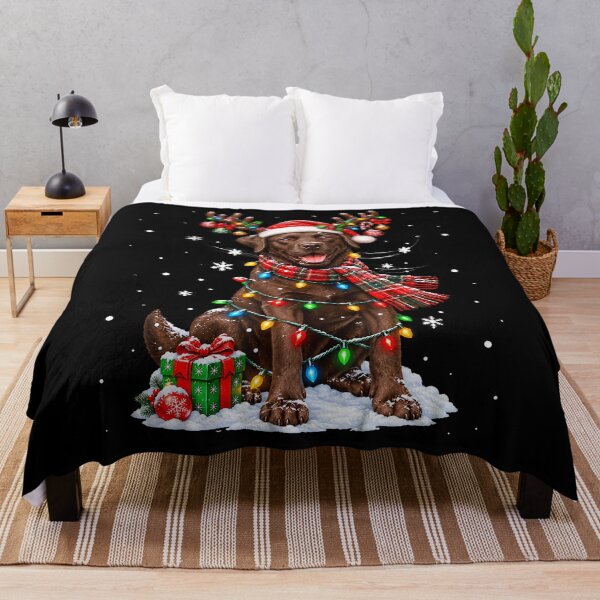 Item preview, Chocolate Lab Labrador Christmas Tree Light Pajama Dog designed and sold by Anime-Nomad.