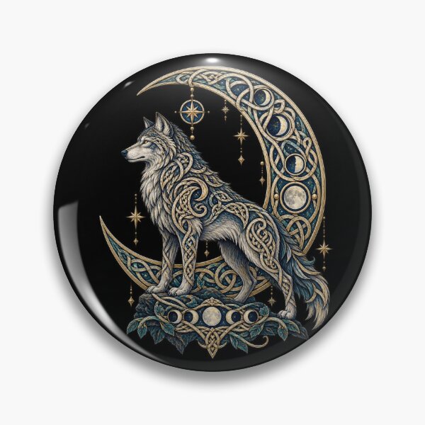Item preview, Celtic wolf under the crescent moon designed and sold by lAnJefurtifeu.