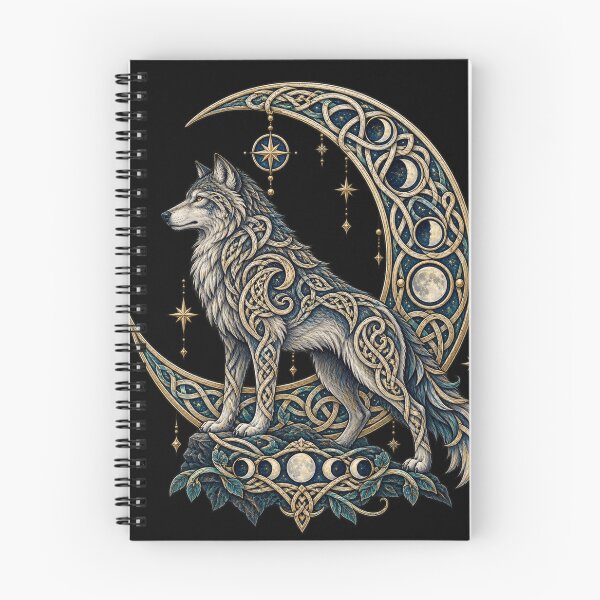 Item preview, Celtic wolf under the crescent moon designed and sold by lAnJefurtifeu.