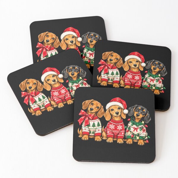 Item preview, Festive Dachshund Christmas Puppies Holiday Sweater Dog Lovers designed and sold by Moizento.