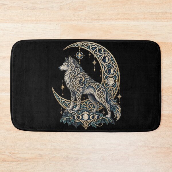 Item preview, Celtic wolf under the crescent moon designed and sold by lAnJefurtifeu.