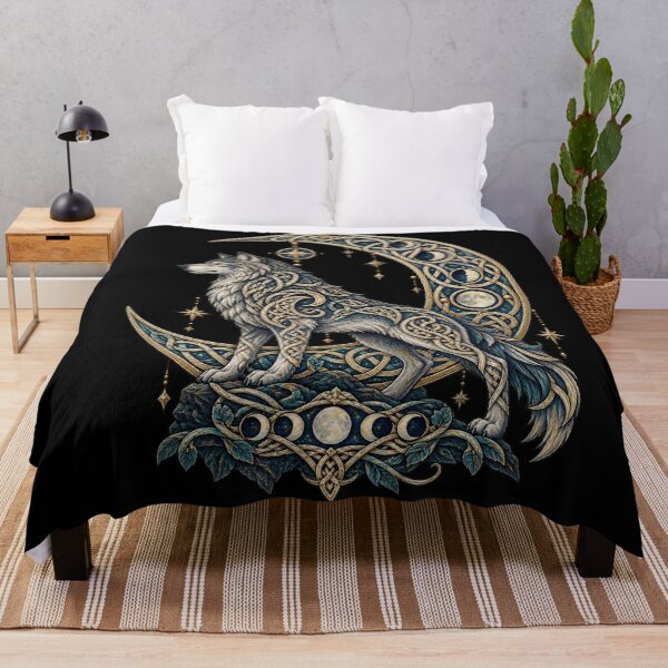 Item preview, Celtic wolf under the crescent moon designed and sold by lAnJefurtifeu.