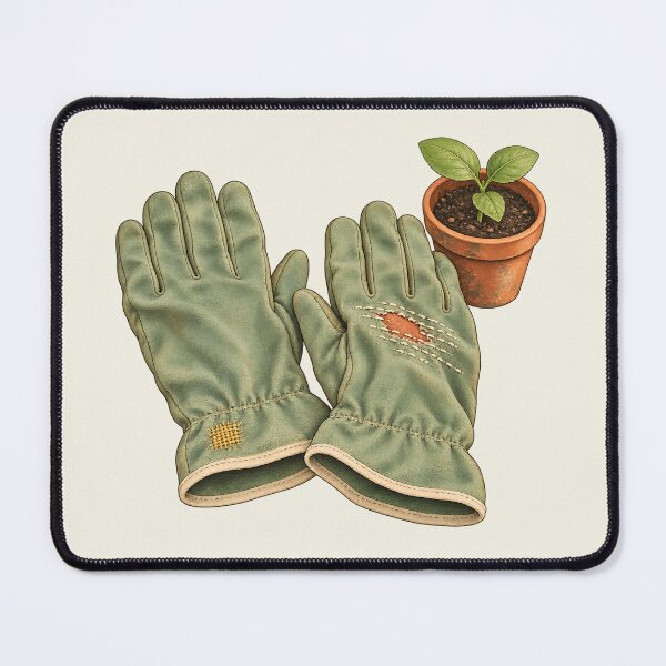 Item preview, Visible Mending Garden Gloves Patchwork designed and sold by MythicCotton.