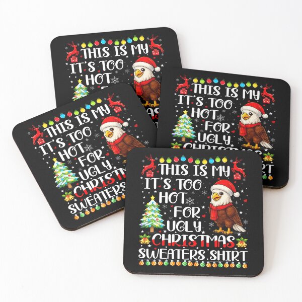 Item preview, It'S Too Hot Ugly Christmas Sweaters Eagle Bird Xmas Girls designed and sold by Anime-Nomad.