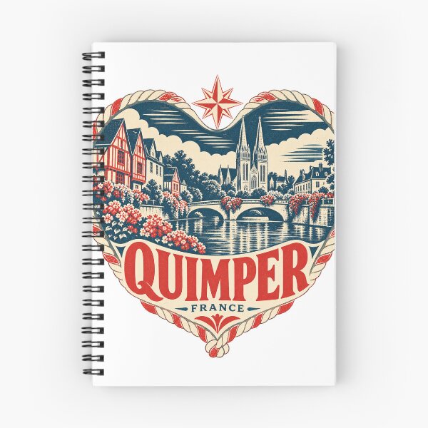 Item preview, Quimper France Travel Souvenir Nautical Woodcut Heart designed and sold by VisualArtsOasis.