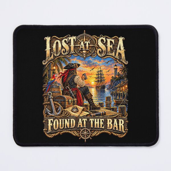 Item preview, Lost At Sea Found At The Bar Funny Cruise Sarcastic Humor designed and sold by Anime-Nomad.