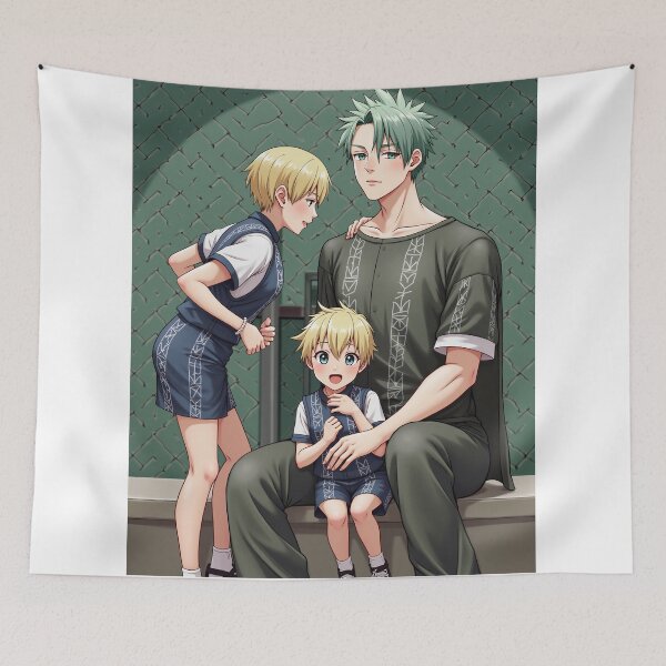 Item preview, Anime Family Portrait Father and Children designed and sold by profustock.