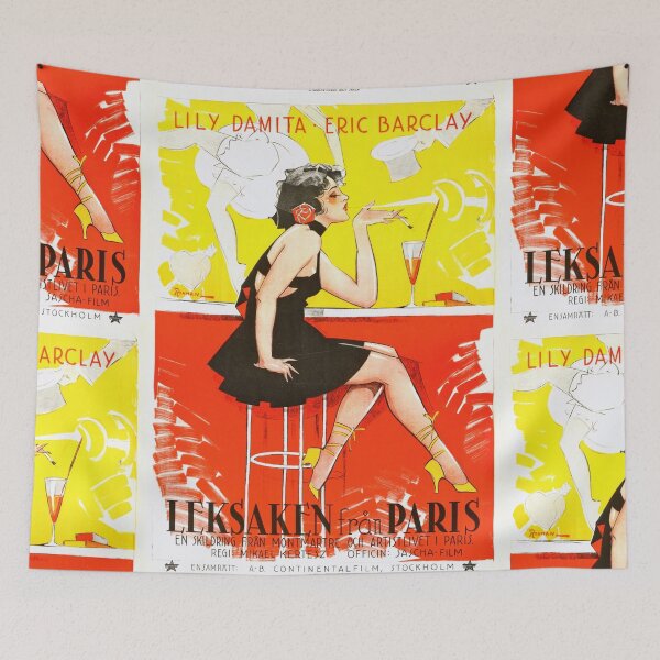 Item preview, Vintage Art Deco Movie Poster | Leksaken från Paris | 1920s Glamour & Style | Lily Damita Eric Barclay designed and sold by artofuniverse.