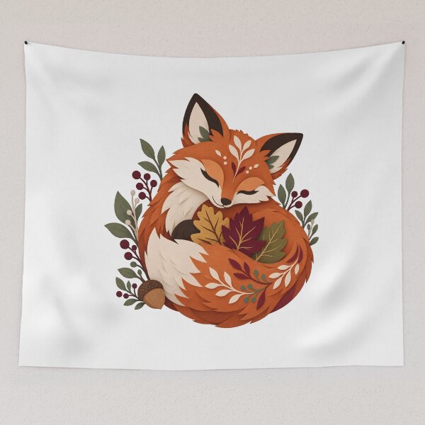 Item preview, Autumn Fox Leaf Collector designed and sold by EpicwaveDesigns.