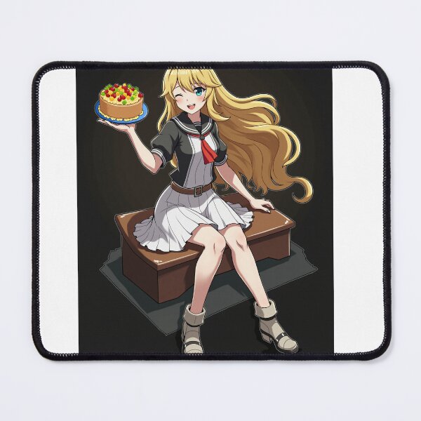 Item preview, Cute Anime Girl Serving a Birthday Cake designed and sold by profustock.