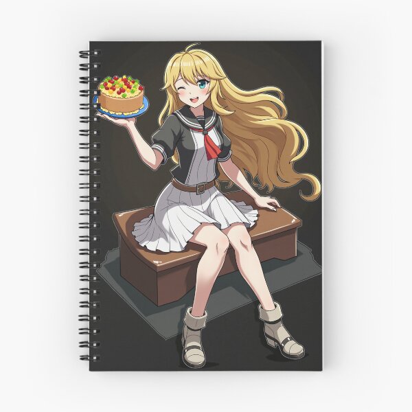Item preview, Cute Anime Girl Serving a Birthday Cake designed and sold by profustock.