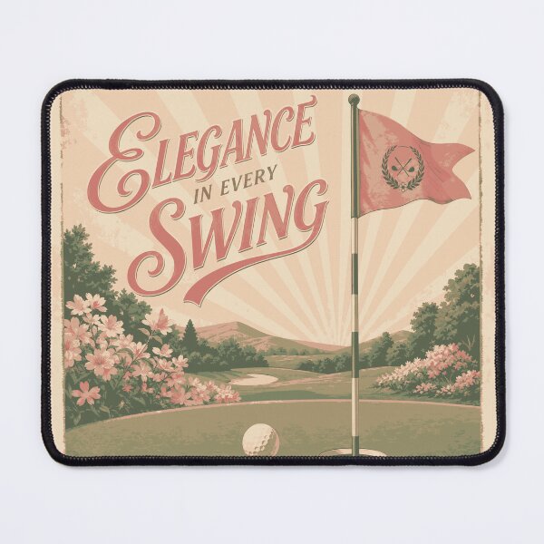 Item preview, Golf Elegance In Every Swing Retro Vintage - Womens Pastel Mid-Century Sports Gift - Elegant Flag Art designed and sold by BelievingCreates.