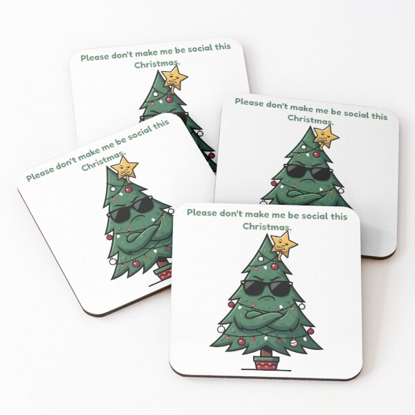 Item preview, Please Dont Make Me Be Social This Christmas Grumpy Tree designed and sold by SmartPuns.