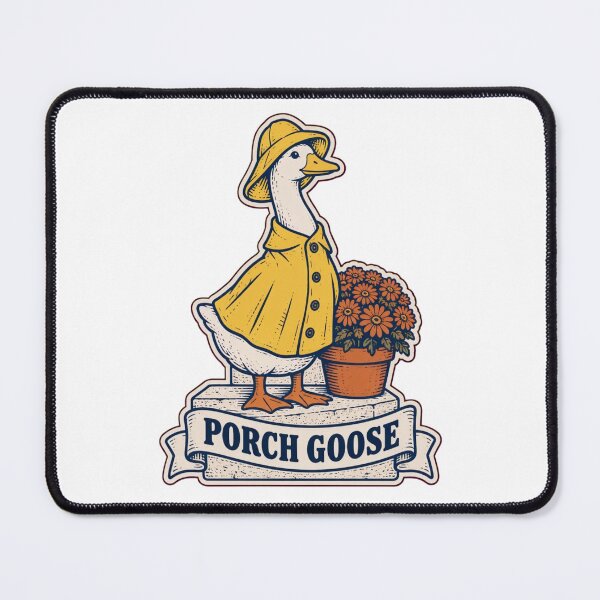 Item preview, Porch Goose in Rain Slicker | Funny Concrete Lawn Goose Outfit Midwest Decor designed and sold by StickyGuys.