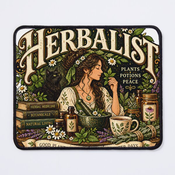 Item preview, Vintage Herbalist Plants Potions Peace designed and sold by MysticCanvasAi.