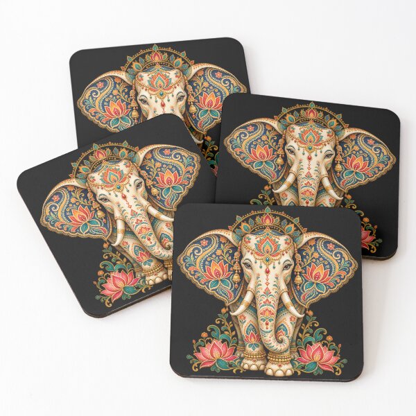 Item preview, Indian Elephant - Lotus and Paisley designed and sold by lAnJefurtifeu.