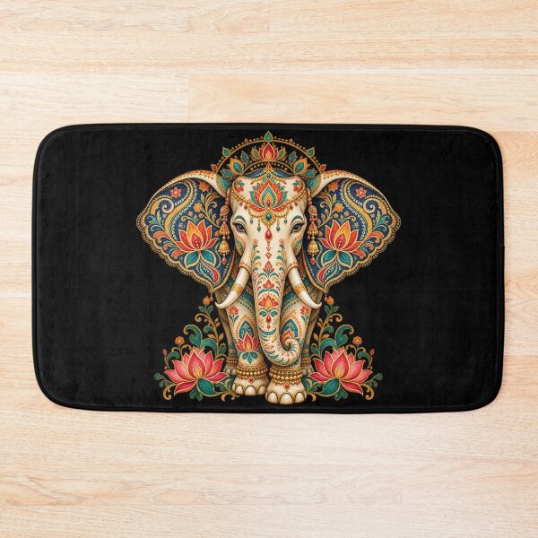 Item preview, Indian Elephant - Lotus and Paisley designed and sold by lAnJefurtifeu.
