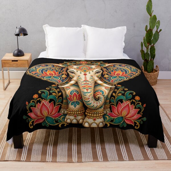 Item preview, Indian Elephant - Lotus and Paisley designed and sold by lAnJefurtifeu.