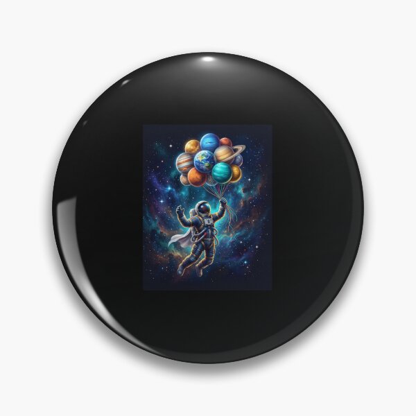 Item preview, Astronaut Holding Planet Balloons Surreal Space Galaxy Art designed and sold by ArtivaaStudio.