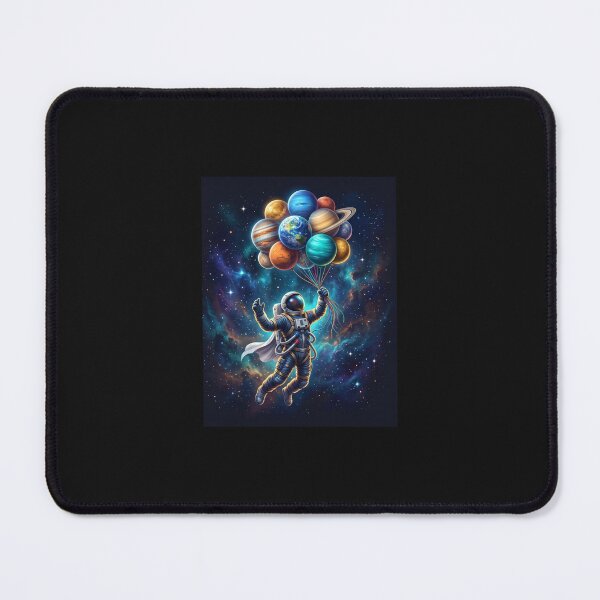 Item preview, Astronaut Holding Planet Balloons Surreal Space Galaxy Art designed and sold by ArtivaaStudio.