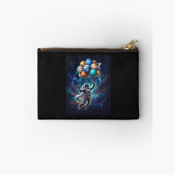 Item preview, Astronaut Holding Planet Balloons Surreal Space Galaxy Art designed and sold by ArtivaaStudio.