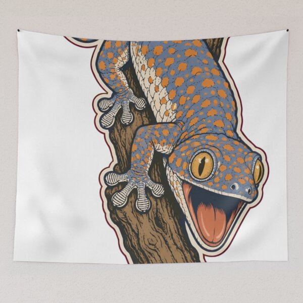 Item preview, Tokay Gecko Sticker | Angry Barking Tokay Reptile Lover Die Cut designed and sold by StickyGuys.