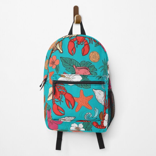 Item preview, Beach Pattern with Lobsters and Seashells designed and sold by Mindful Wall Art Studio.
