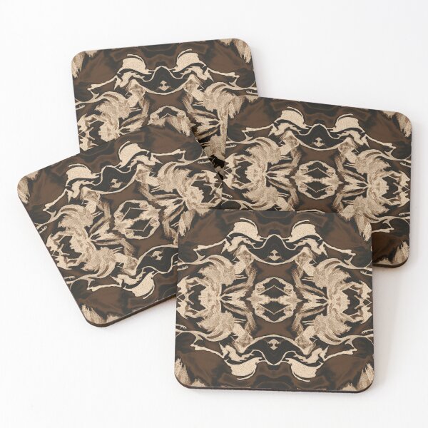 Item preview, Champagne Ember Kaleidoscope – Elegant Botanical Pattern designed and sold by SulkaCreative.