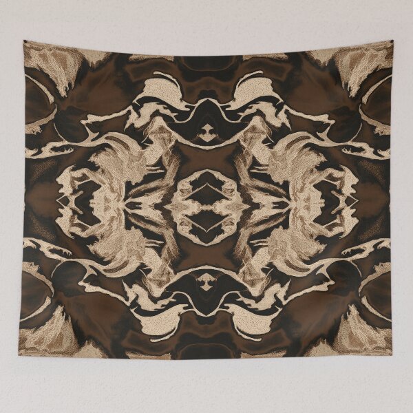 Item preview, Champagne Ember Kaleidoscope – Elegant Botanical Pattern designed and sold by SulkaCreative.